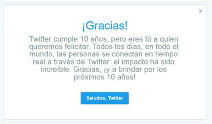 Redes Sociales: Así celebró Twitter sus 10 años - Agencia de Marketing Digital, México | Marketing 4U